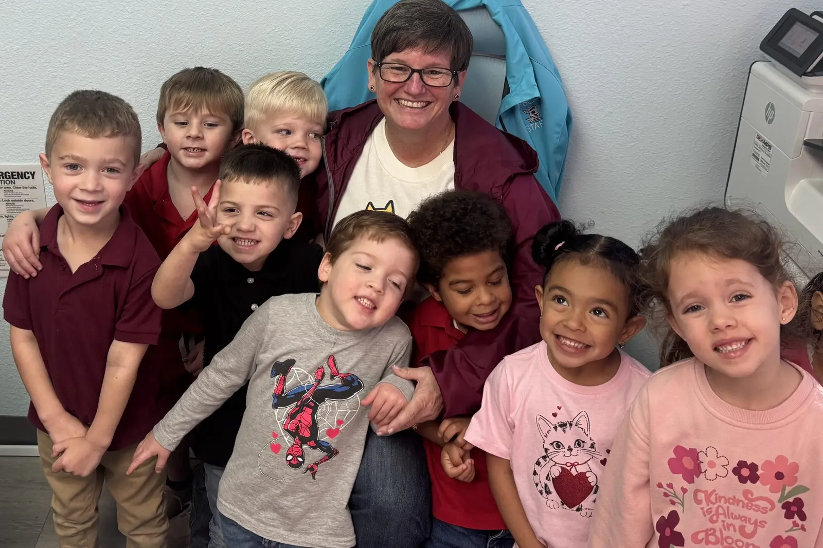 Our pre-school director "loves" her little valentines.