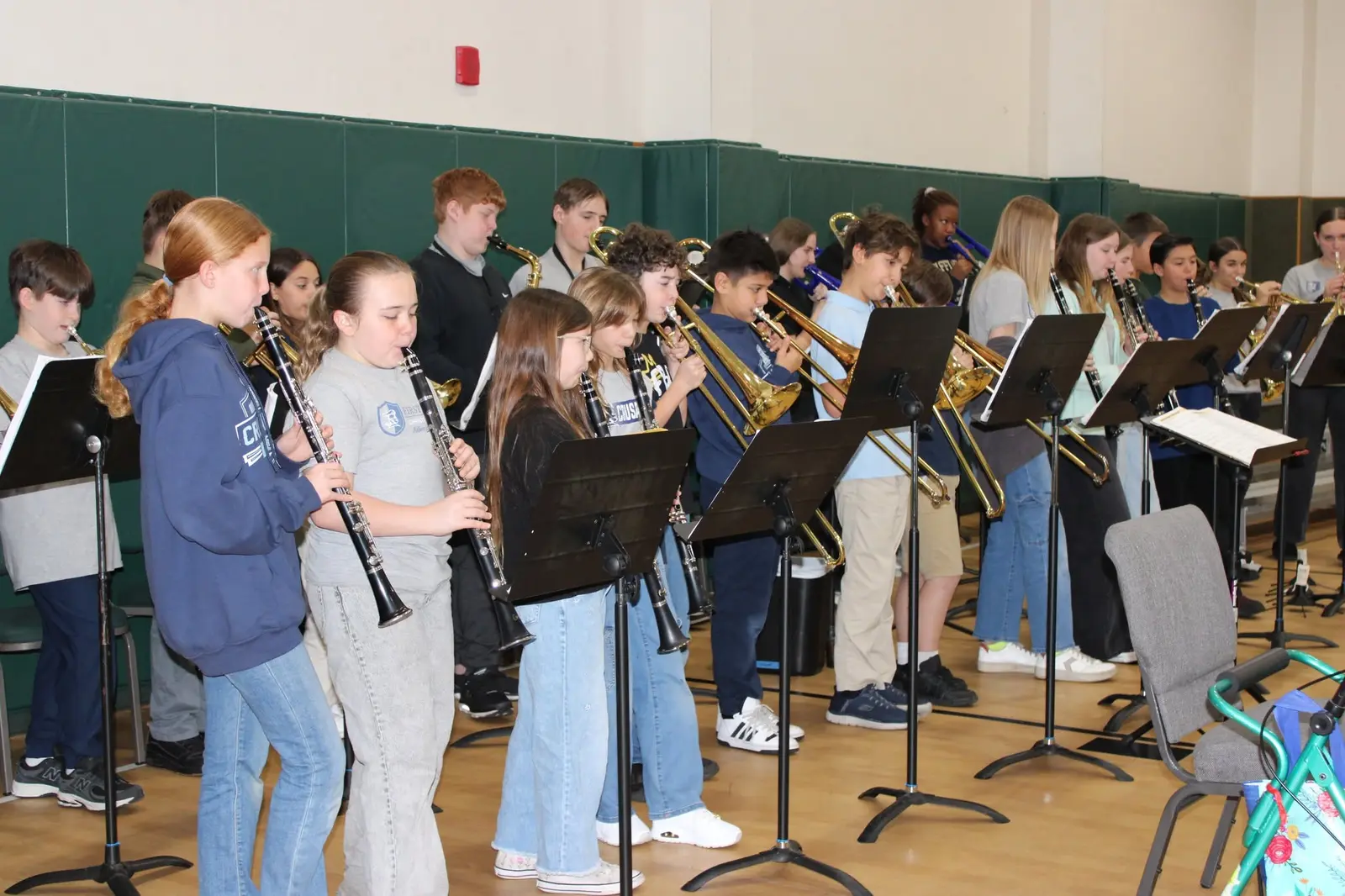 The middle school band playing a special selection for our grandparents!