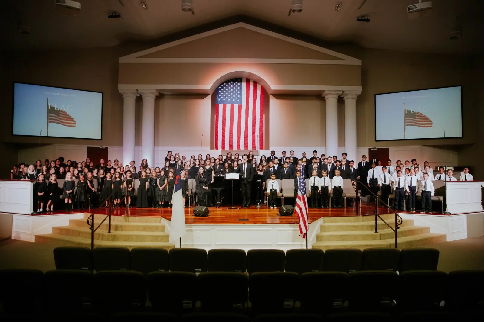 First Baptist Academy's Annual Patriotic Program features students in K4-12th grades.